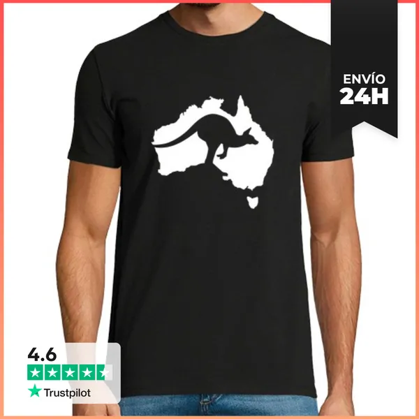 Camiseta Hombre Clásica Canguro De Australia LaTostadora