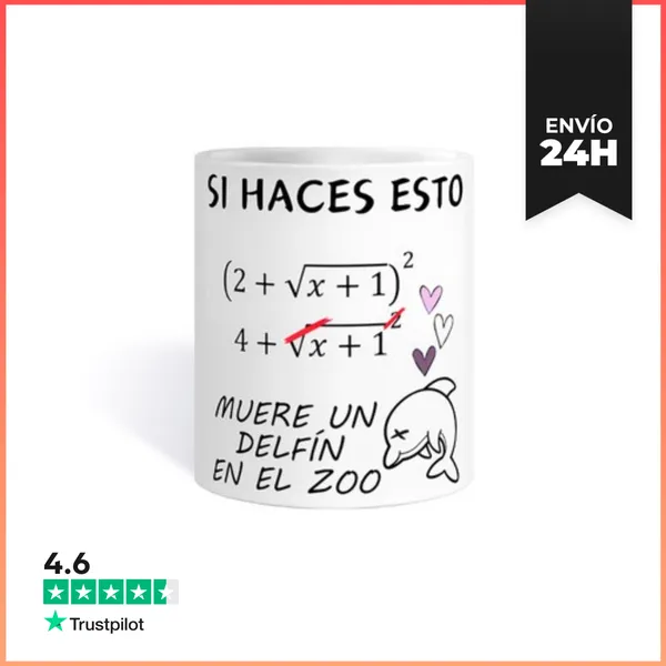 Taza HUMOR MATEMATICAS DELFIN - Error Matemá LaTostadora