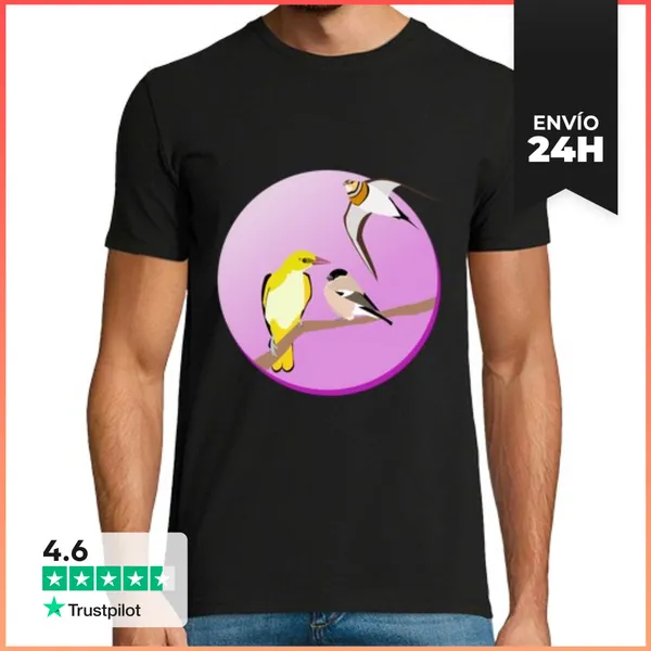 Camiseta Hombre Clásica Female Birds LaTostadora