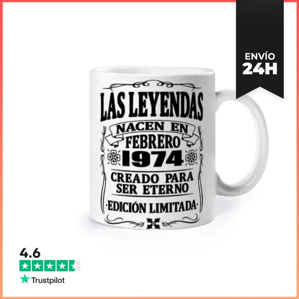 Taza Las Leyendas De Febrero De 1974 LaTostadora