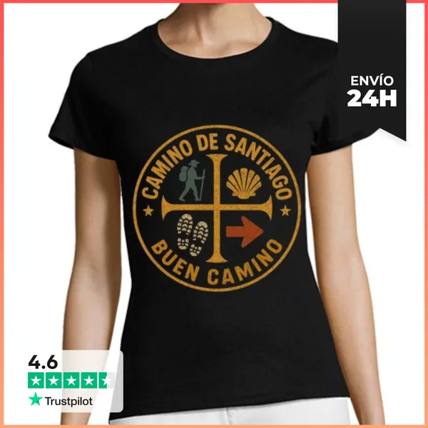Camiseta Mujer Clásica Camino De Santiago Buen Camino LaTostadora