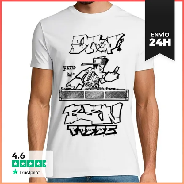 Camiseta Hombre Clásica La Original De 1989 Era En Blanco Stop