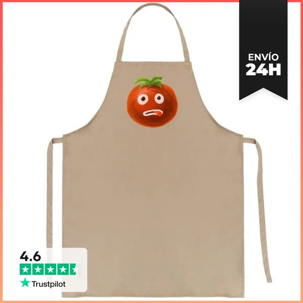 Delantal Estresado Tomate Gracioso De Dibujos An LaTostadora