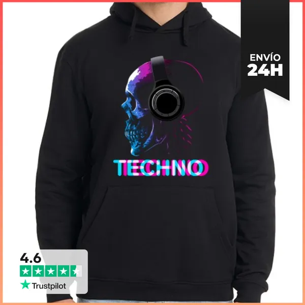 Sudadera Unisex Con Capucha Hombre, Jersey Con Capucha, Negro