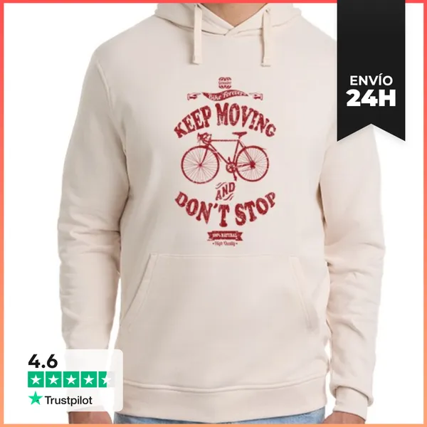 Sudadera Unisex Con Capucha Keep Moving And Don´t Stop