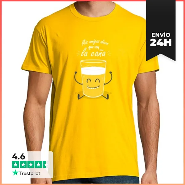 Camiseta Hombre Clásica Mis Amigos Dicen Que Soy La Caña II