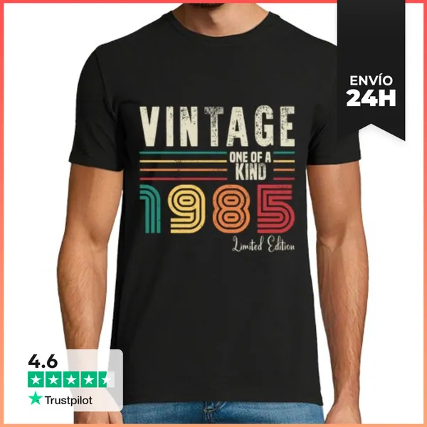 Camiseta Hombre Clásica Edición Limitada Vintage 1985 LaTostadora