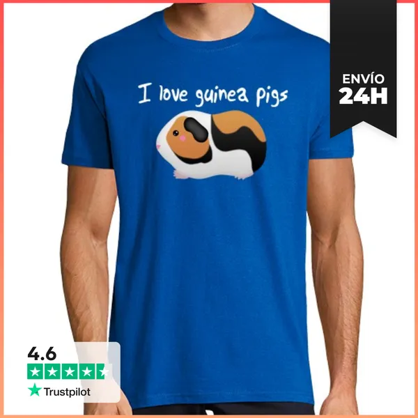 Camiseta Hombre Clásica Cartoon Guinea Pig LaTostadora