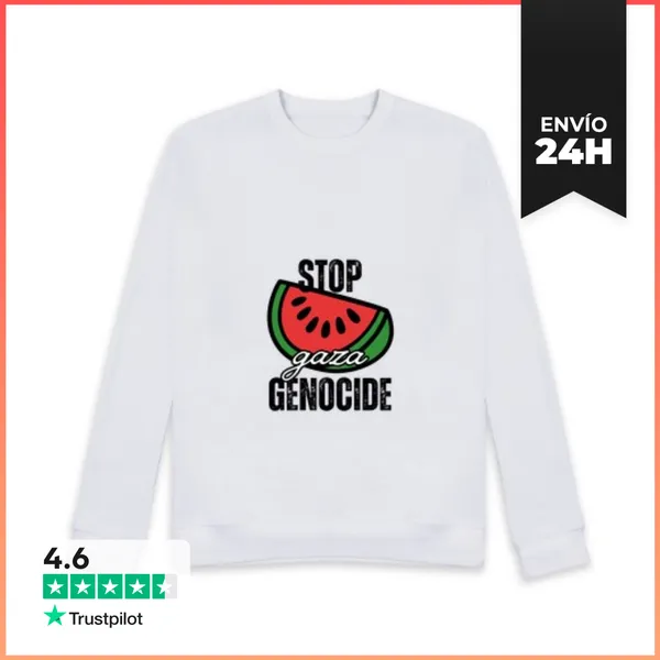 Sudadera Unisex Stop Gaza Genocide, Parar El Genocidio