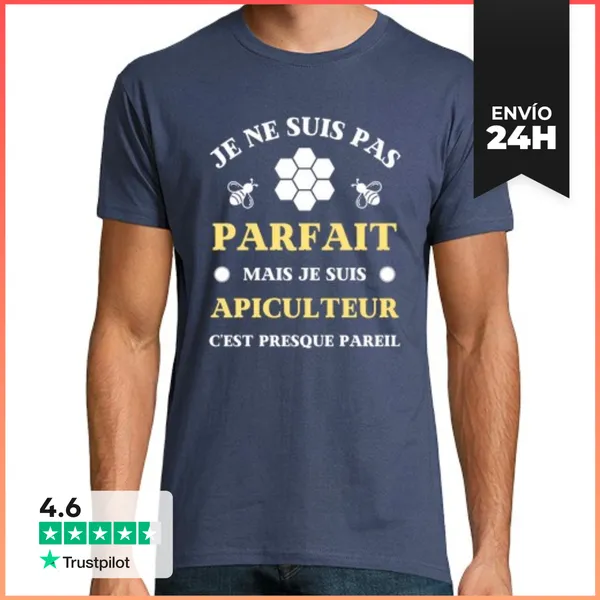 Camiseta Hombre Clásica Perfecto Apicultor Humor Abeja Hombre