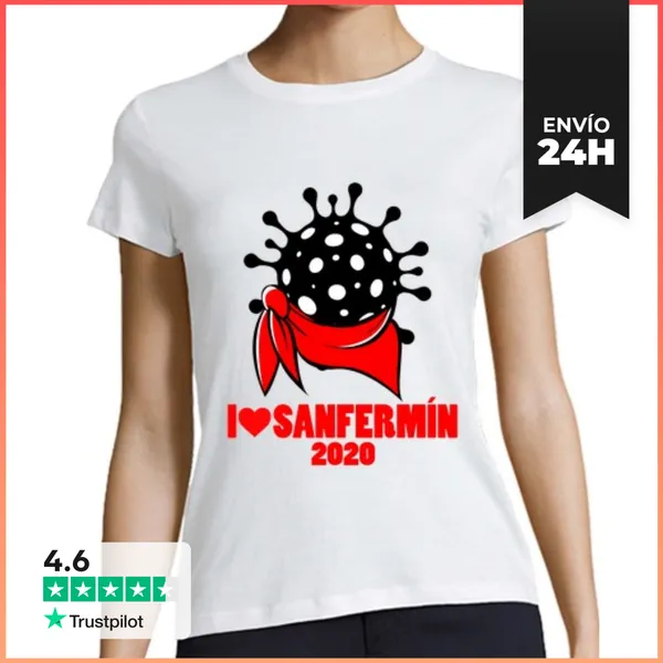 Camiseta Mujer Clásica Coronavirus Sanferminero LaTostadora