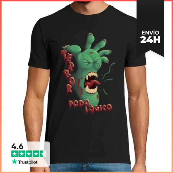 Camiseta Hombre Clásica Terror Podológico LaTostadora