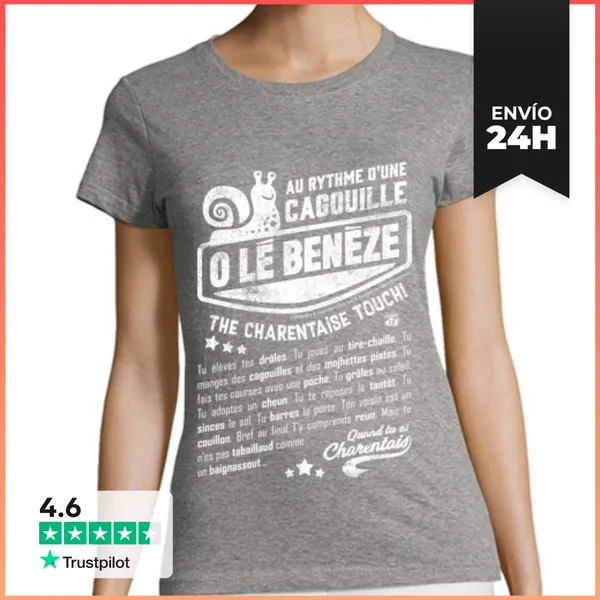 Camiseta Mujer Clásica Al Ritmo Del Caracol Cagouille LaTostadora
