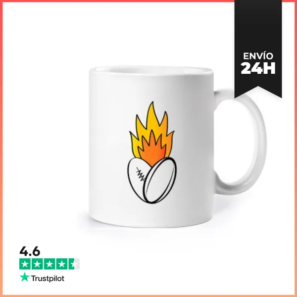 Taza Corazón Rugby LaTostadora