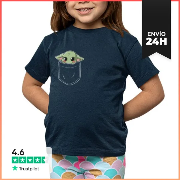 Camiseta Clásica Para Niños Grogu En Tu Bolsillo LaTostadora