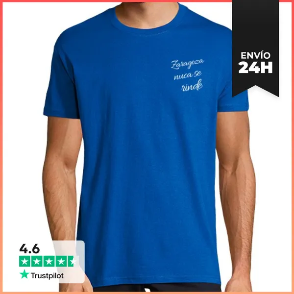 Camiseta Hombre Clásica Zaragoza Nunca Se Rinde LaTostadora