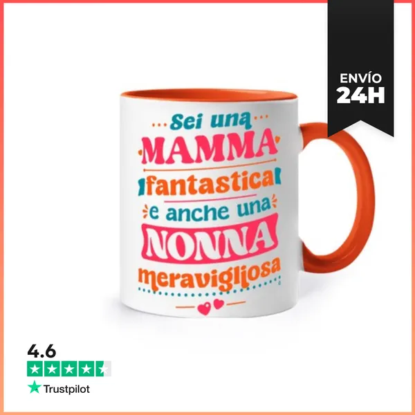 Taza De Colores Mamma Fantastica Nonna Meravigliosa LaTostadora