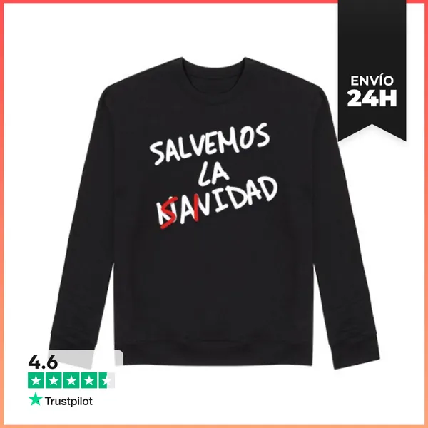 Sudadera Unisex Sudadera Sin Capucha, Negra LaTostadora