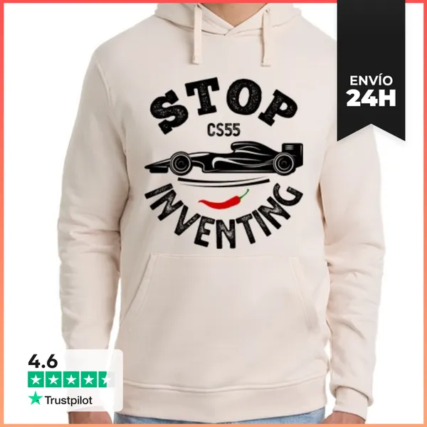 Sudadera Unisex Con Capucha STOP INVENTING CARLOS SAINZ F1