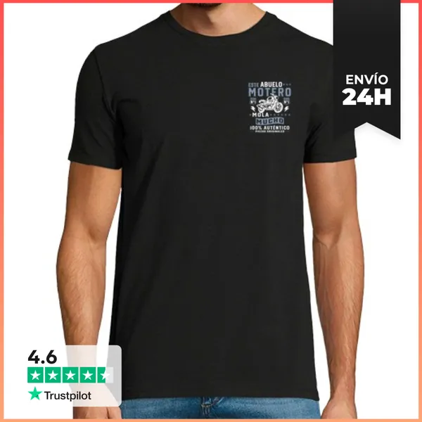 Camiseta Hombre Clásica Este Abuelo Motero Mola Mucho LaTostadora