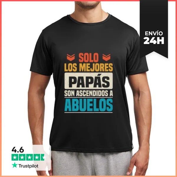Camiseta Deportiva Hombre Los Mejores Papas Dia Del Padre