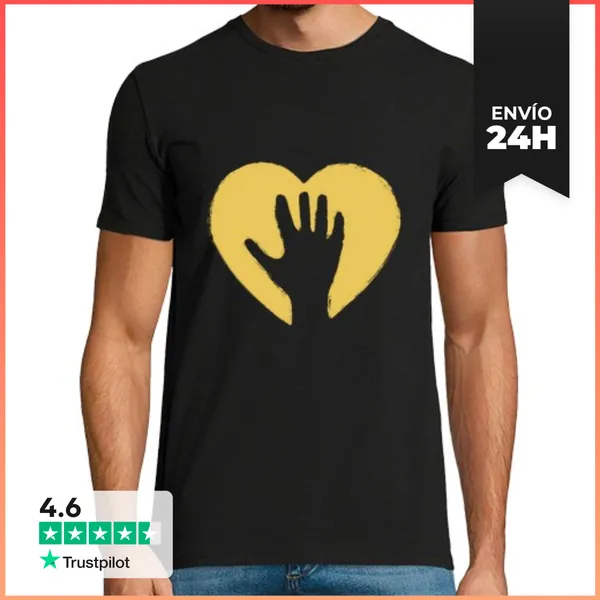 Camiseta Hombre Clásica Camiseta Corazón H LaTostadora