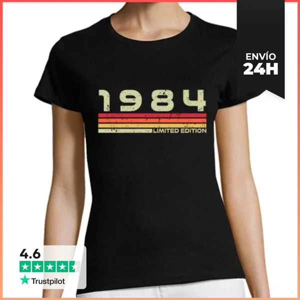 Camiseta Mujer Clásica 1984 Vintage-año 000024 LaTostadora