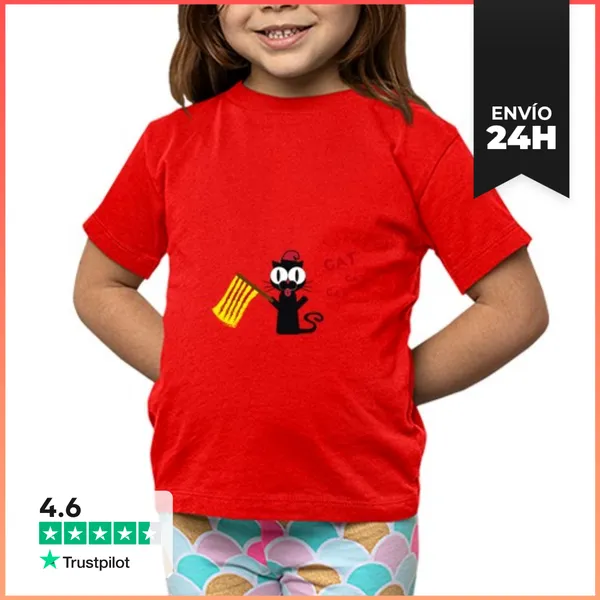 Camiseta Clásica Para Niños Roba Nens Mixu Cat LaTostadora