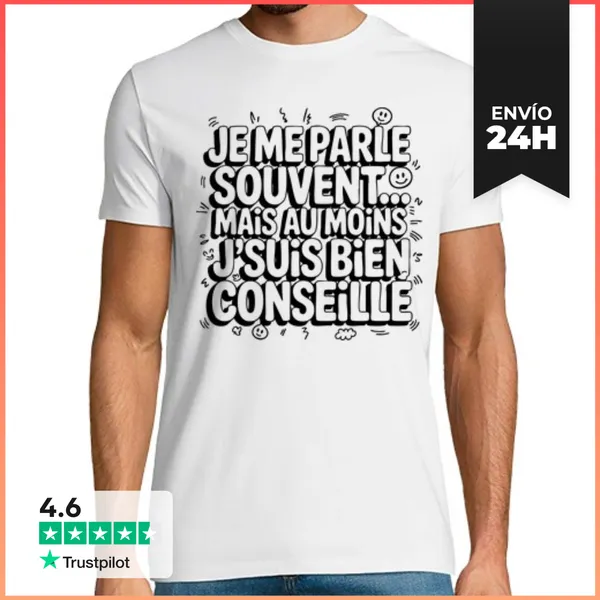 Camiseta Hombre Clásica A Menudo Hablo Conmigo Mismo Buenos Con