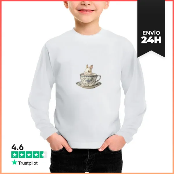 Camiseta Manga Larga Para Niños Diseño 4700155 LaTostadora
