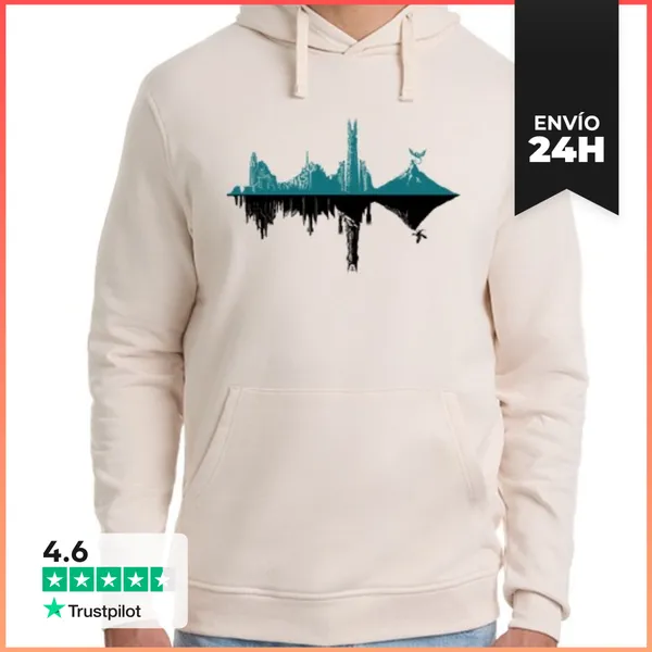Sudadera Unisex Con Capucha Hombre, Jersey Con Capucha, Blanco