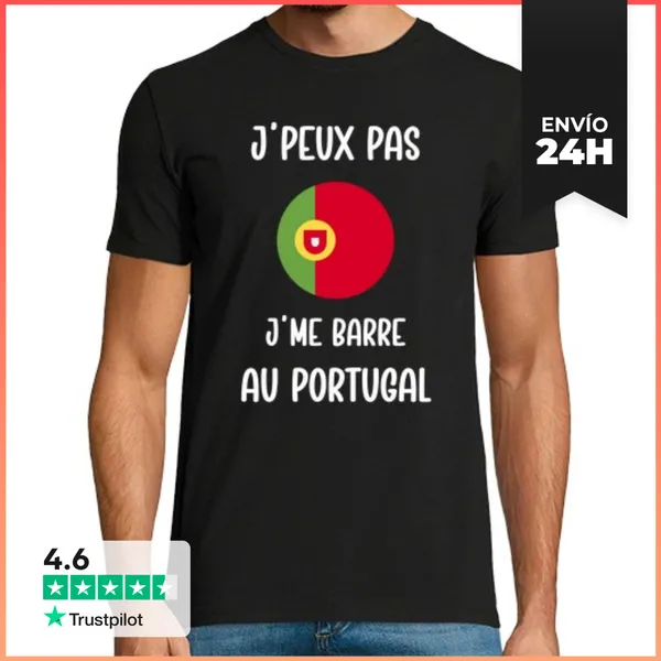 Camiseta Hombre Clásica No Puedo Me Voy A Portugal LaTostadora