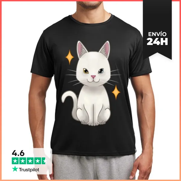 Camiseta Deportiva Hombre Gato Doméstico LaTostadora