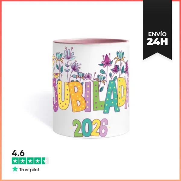 Taza De Colores Jubilada Floral 2026 LaTostadora
