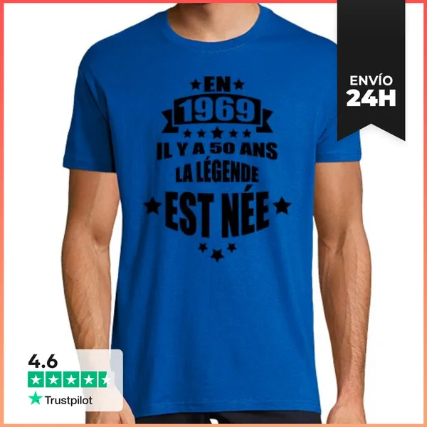 Camiseta Hombre Clásica En 1969 Il Y A 50 Ans La Légende Est Né