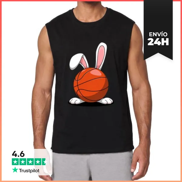 Camiseta Sin Mangas Divertido Diseño De Baloncesto De Pascu