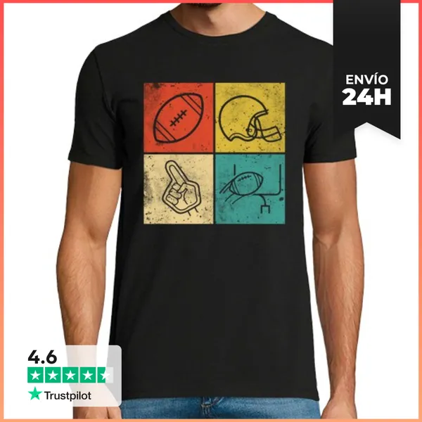 Camiseta Hombre Clásica Regalo De Jugador De Fútbol Americano