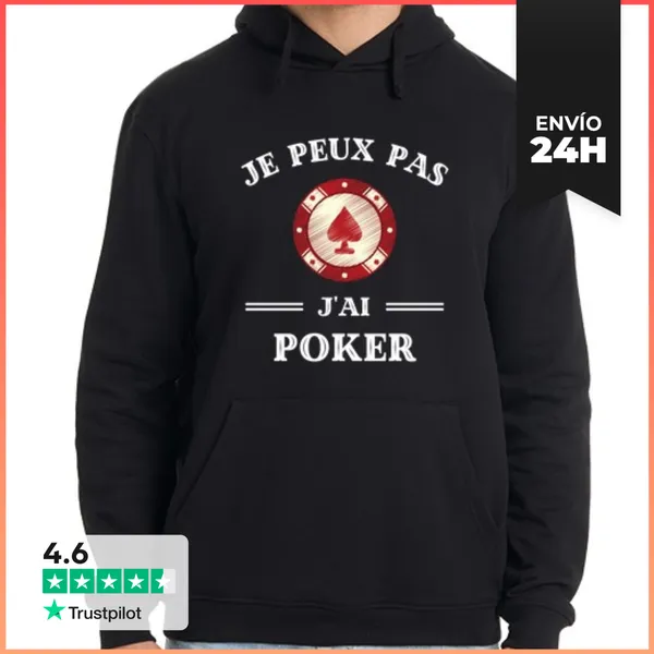 Sudadera Unisex Con Capucha No Puedo Tener Humor De Póquer,