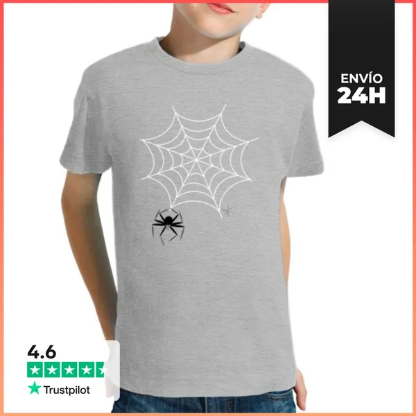 Camiseta Clásica Para Niños TELA DE ARAÑA 2 LaTostadora