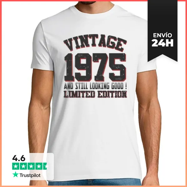 Camiseta Hombre Clásica Vintage 1975 Y Stiil Que Parece Bueno