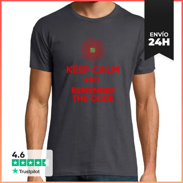 Camiseta Hombre Clásica Keep Calm And Remember Red LaTostadora