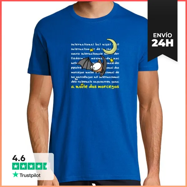 Camiseta Hombre Clásica A Noite Dos Morcegos LaTostadora