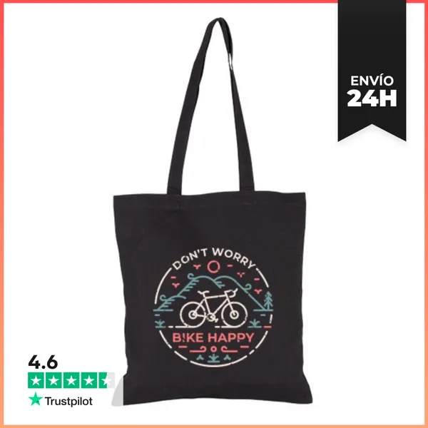 Bolsa De Tela Dont Worry Bike Happy LaTostadora