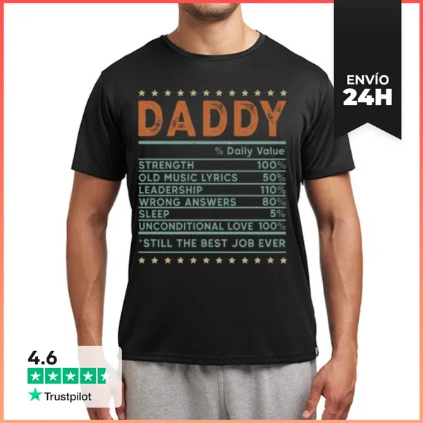 Camiseta Deportiva Hombre DADDY DAILY VALUE BEST JOB EVER