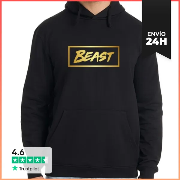 Sudadera Unisex Con Capucha Mr Beast Dorado LaTostadora