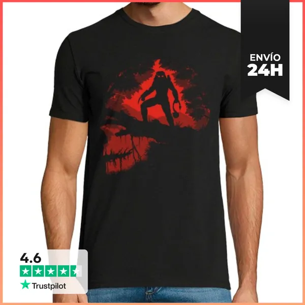 Camiseta Hombre Clásica Cazador De La Selva LaTostadora