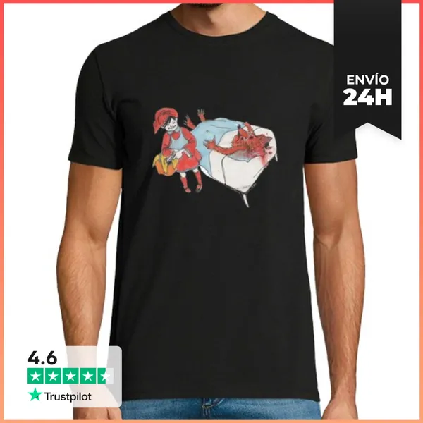 Camiseta Hombre Clásica Caperucita Roja LaTostadora
