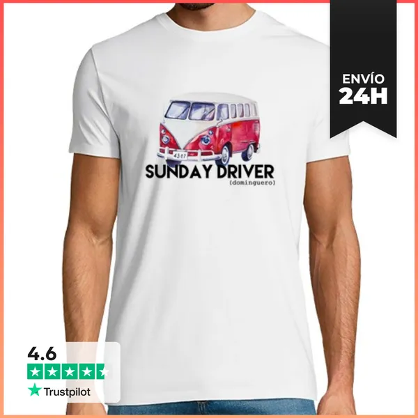 Camiseta Hombre Clásica Sunday Driver (Dominguero) LaTostadora