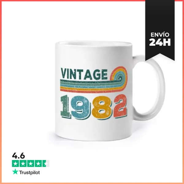 Taza Cumpleaños 1982 - Vintage 1982 LaTostadora
