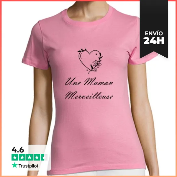 Camiseta Mujer Clásica Mamá Maravillosa LaTostadora